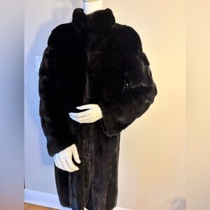New Black Mink Fur Coat – Amato Giorgio | Kopenhagen Fur, Burgundy Quality